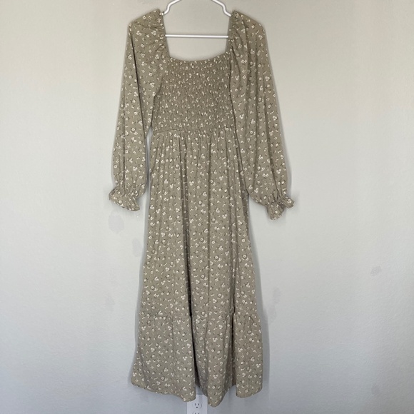 Anthropologie By the River Maxi Dress Womens M Floral Smocked Cottagecore - Picture 5 of 13